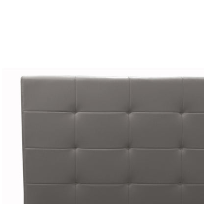 Double bed Roi pakoworld pu with storage space in grey matte 160x200cm