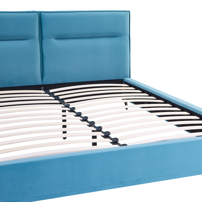 Double bed Ikina pakoworld velvet in petrol color 160x200cm