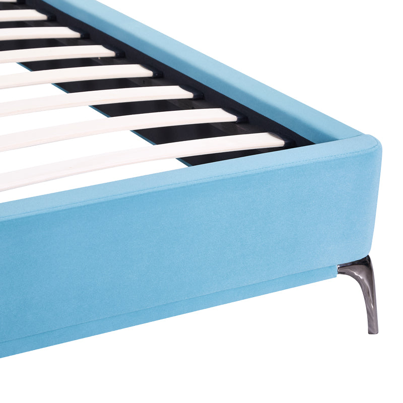 Double bed Ikina pakoworld velvet in petrol color 160x200cm