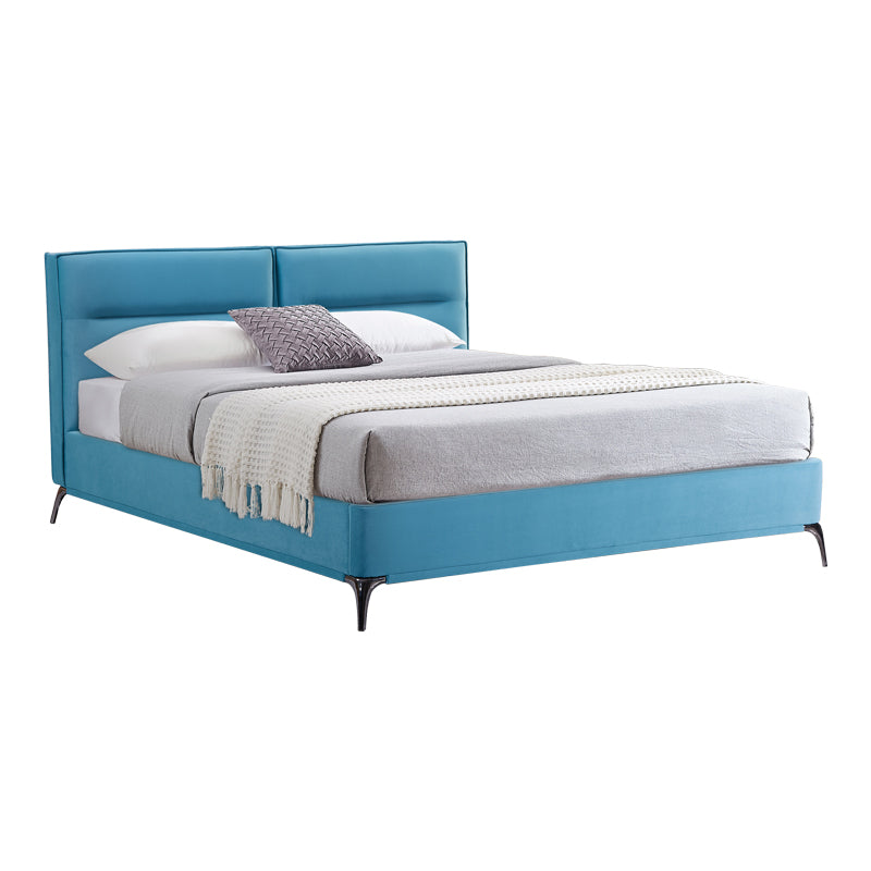 Double bed Ikina pakoworld velvet in petrol color 160x200cm