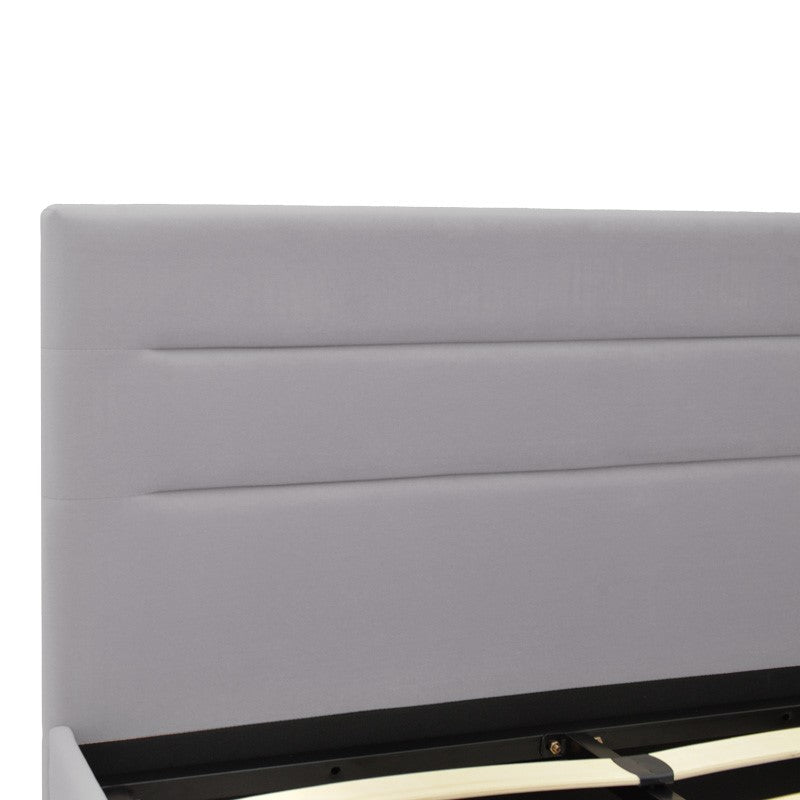 Molito velvet bed in gray shade with storage space 120x200cm