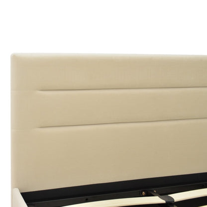 Molito velvet bed in ecru shade with storage space 120x200cm