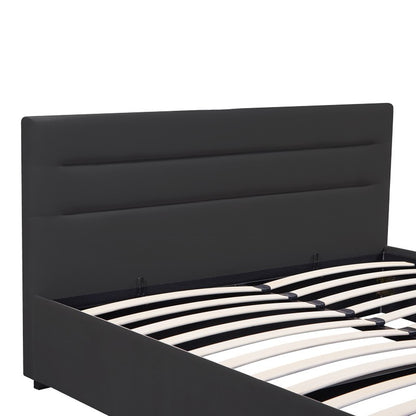 Molito anthracite velvet bed with storage space 150x200cm