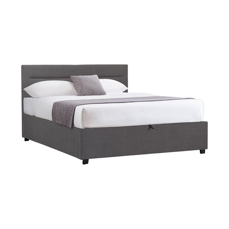 Molito bed in dark grey color fabric with storage space 120x200cm