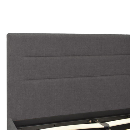 Molito bed in dark grey color fabric with storage space 160x200cm