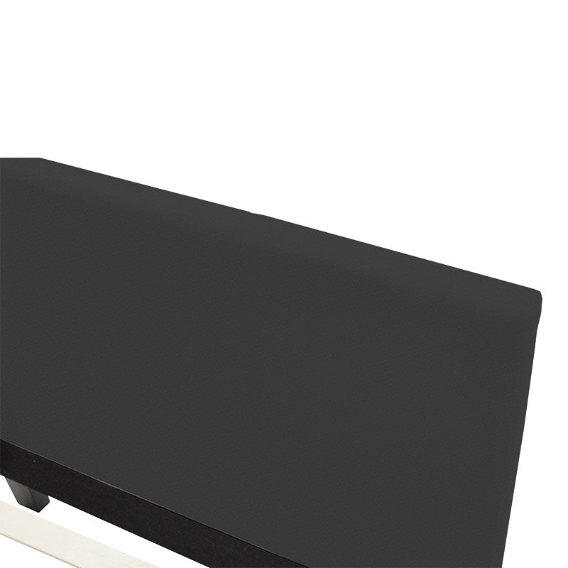 Bed Nevil anthracite fabric-black wooden leg 90x190cm