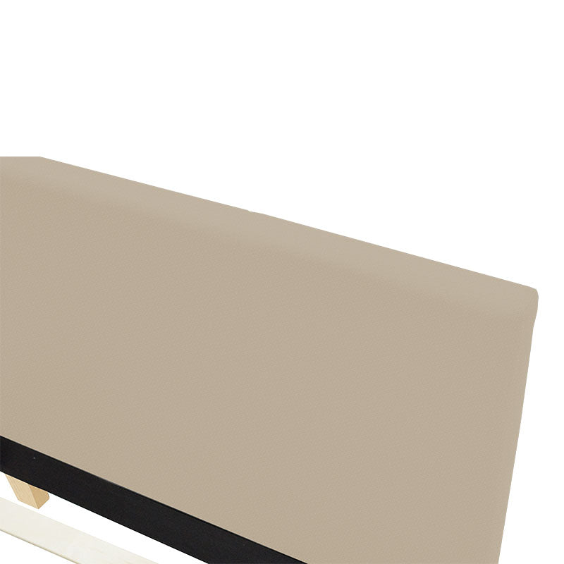 Bed Nevil ecru fabric-wooden natural color leg 100x200cm