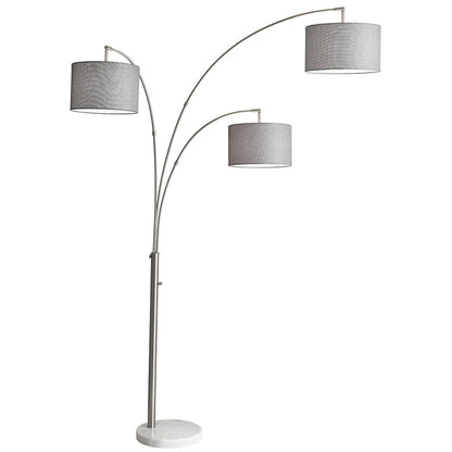 Adjustable floor lamp PWL-0939 pakoworld E27 silver - grey color 30x135x208cm