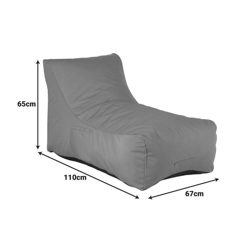 Professional bean bag lounger Otenda in anthracite color 67x110x65cm