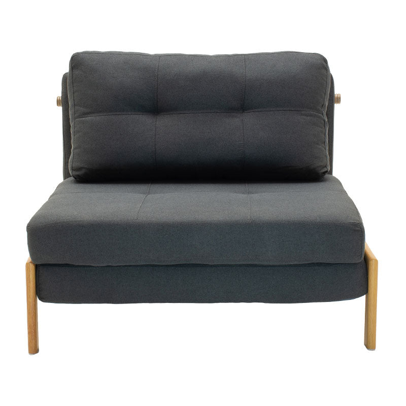 Fancy pakoworld armchair-bed with charcoal fabric 95x98x70cm