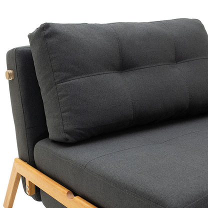 Fancy pakoworld armchair-bed with charcoal fabric 95x98x70cm