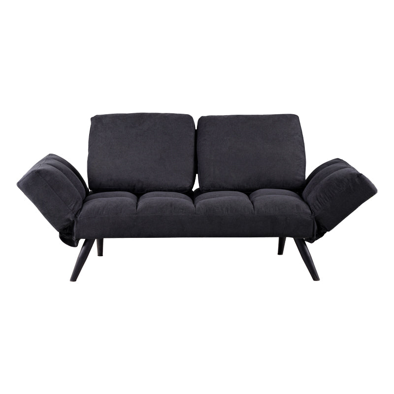 Sofa-bed 3-seater Jackie pakoworld fabric anthracite-metal black 190x78x75cm