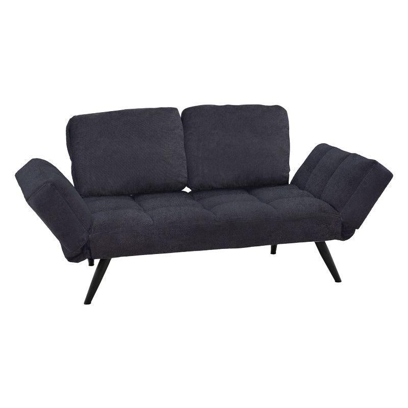 Sofa-bed 3-seater Jackie pakoworld fabric anthracite-metal black 190x78x75cm