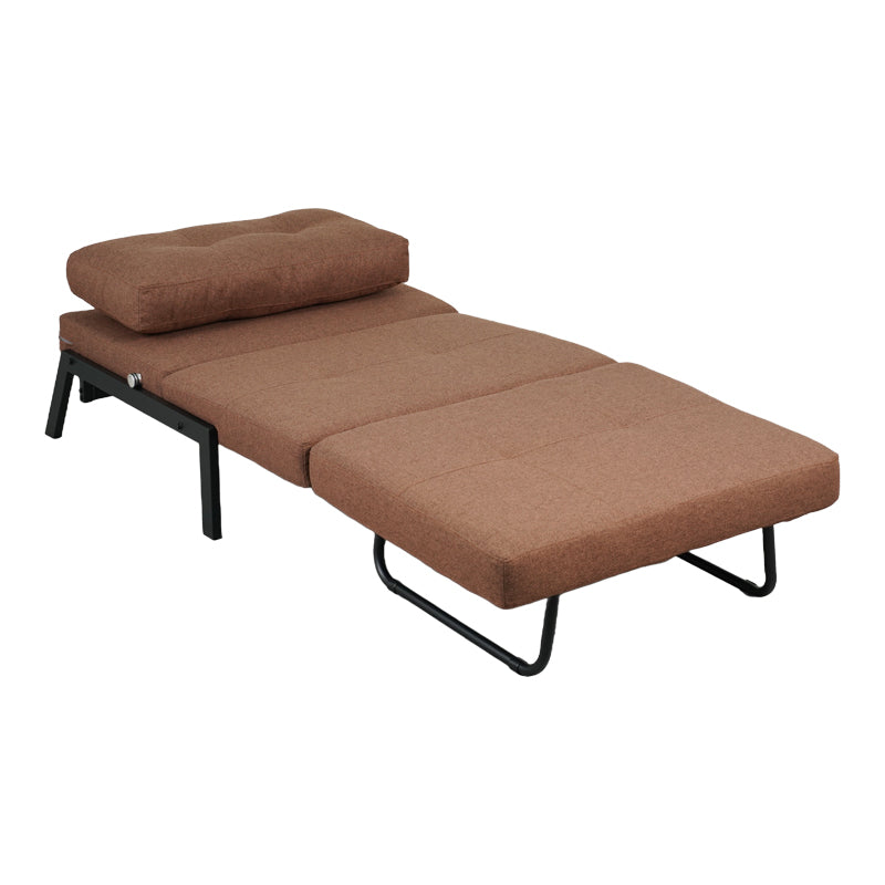 Fancy pakoworld armchair-bed with brown fabric and black leg 95x98x70cm