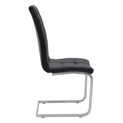 Chair Darrell pakoworld Metal chrome with PU black