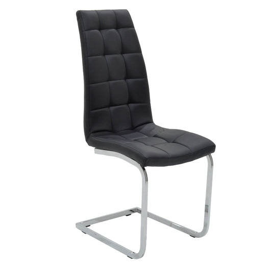 Chair Darrell pakoworld Metal chrome with PU black