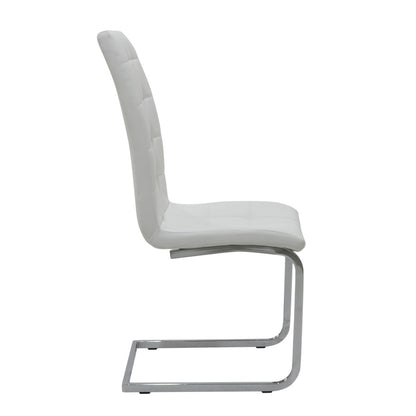 Chair Darrell pakoworld metal chrome with PU white