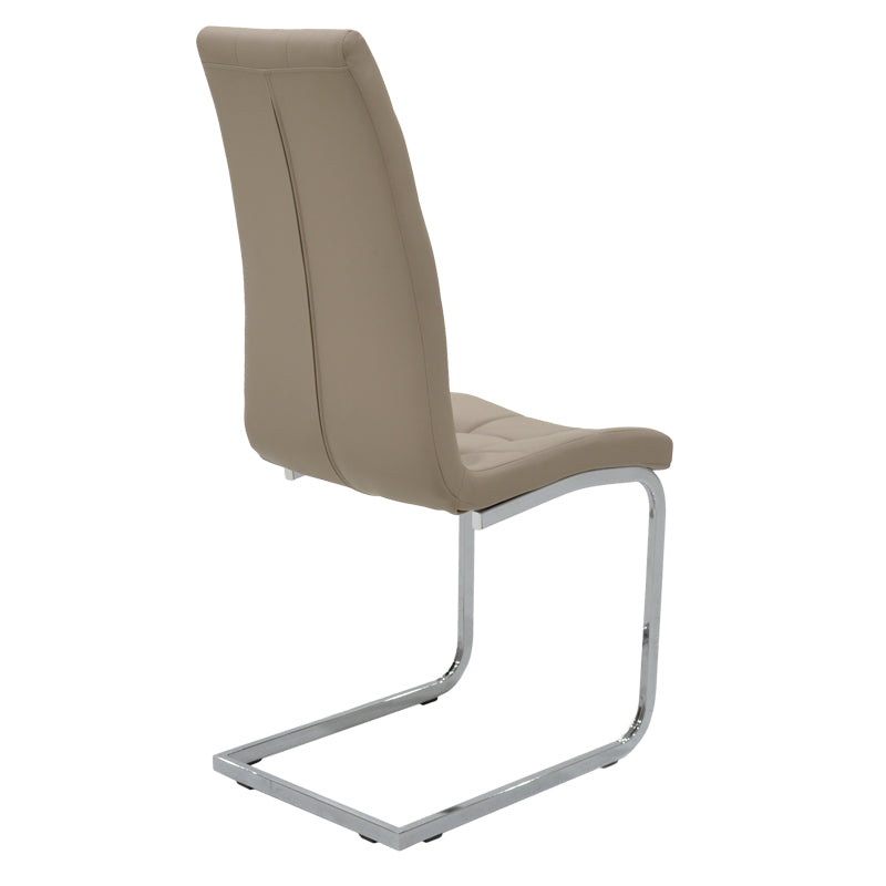 Chair Darrell pakoworld Metal Chrome with PU mocha