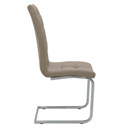 Chair Darrell pakoworld Metal Chrome with PU mocha