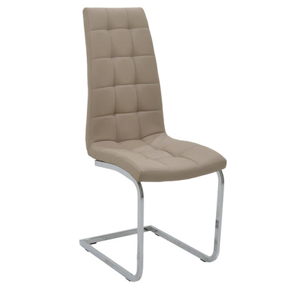 Chair Darrell pakoworld Metal Chrome with PU mocha