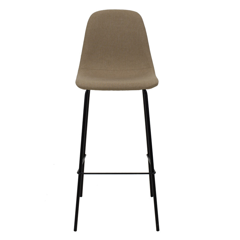 Bar Stool Bella metal black legs - fabric beige