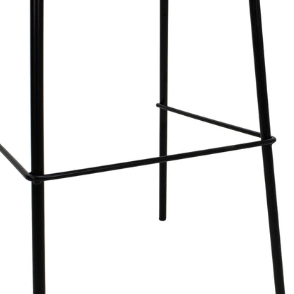 Bar Stool Bella metal black legs - fabric beige