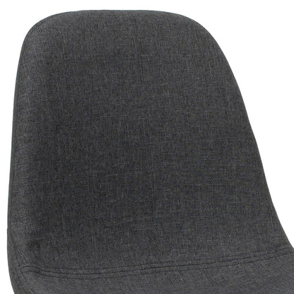 Bar Stool Bella metal black legs - fabric anthracite