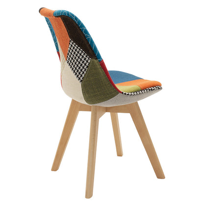 Chair Gaston pakoworld fabric multicolor patchwork