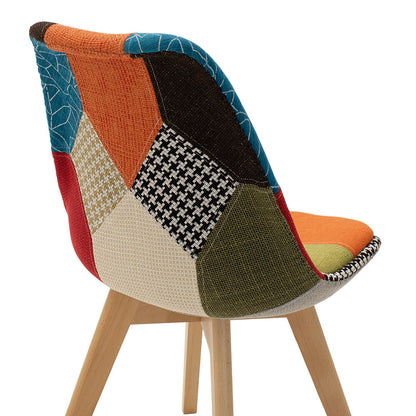 Chair Gaston pakoworld fabric multicolor patchwork