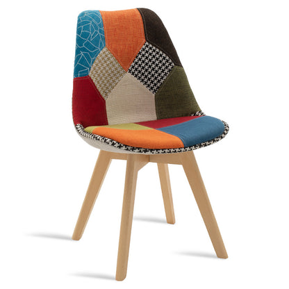 Chair Gaston pakoworld fabric multicolor patchwork