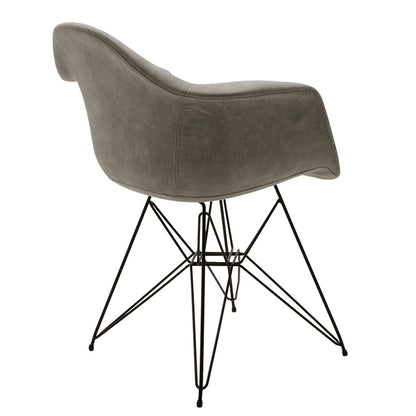 Armchair Amethyst pakoworld propylene with light grey antique pu