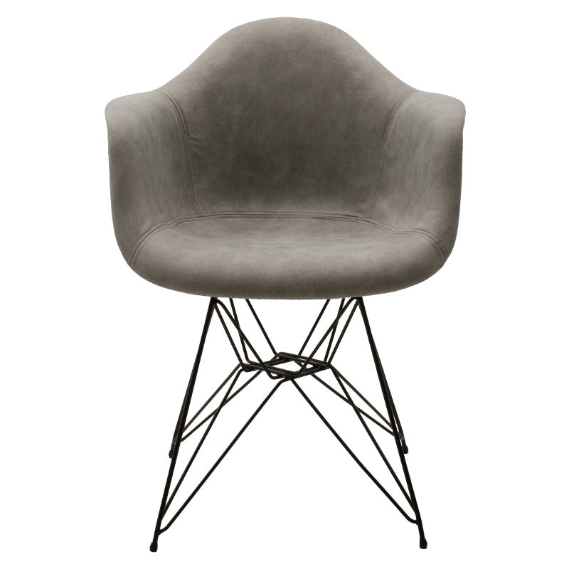 Armchair Amethyst pakoworld propylene with light grey antique pu