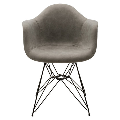 Armchair Amethyst pakoworld propylene with light grey antique pu