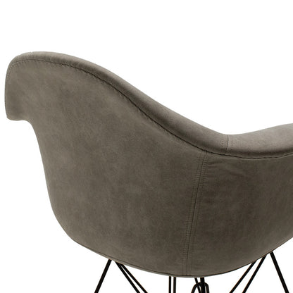 Armchair Amethyst pakoworld propylene with light grey antique pu