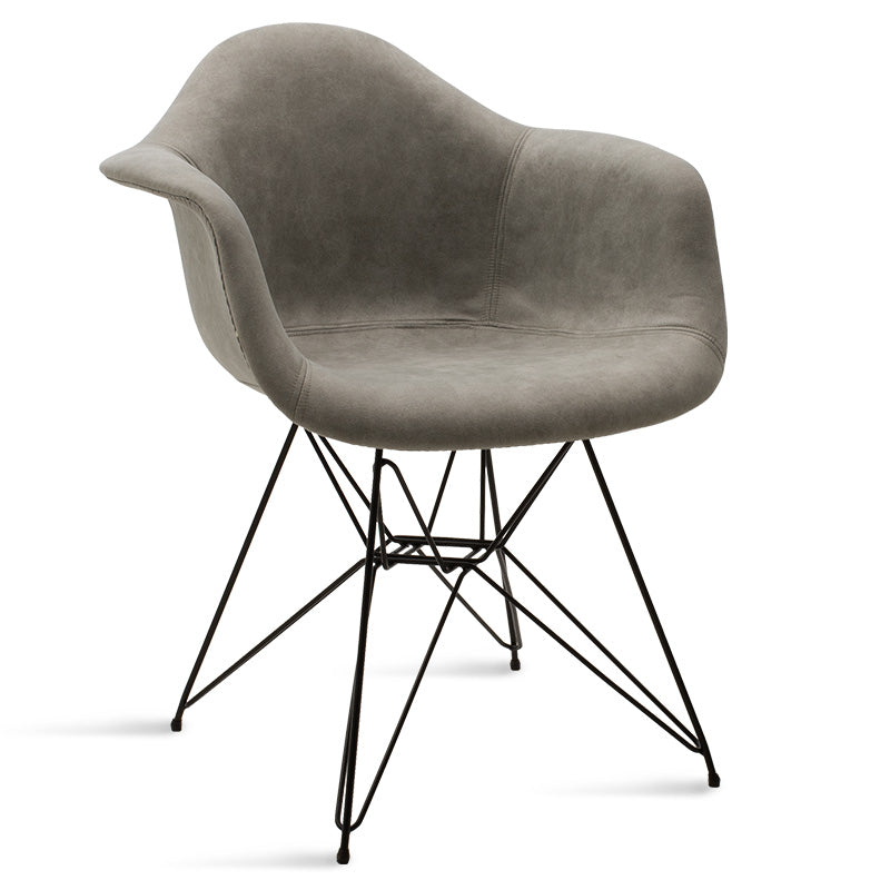 Armchair Amethyst pakoworld propylene with light grey antique pu