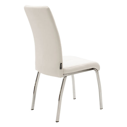 Chair Ariadne pakoworld PU white-chrome leg