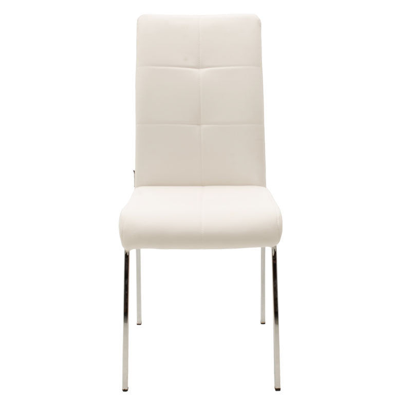 Chair Ariadne pakoworld PU white-chrome leg