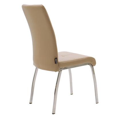 Chair Ariadne pakoworld PU mocha-chrome leg