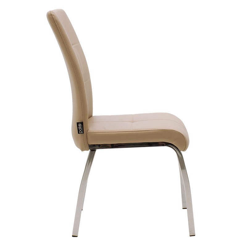 Chair Ariadne pakoworld PU mocha-chrome leg