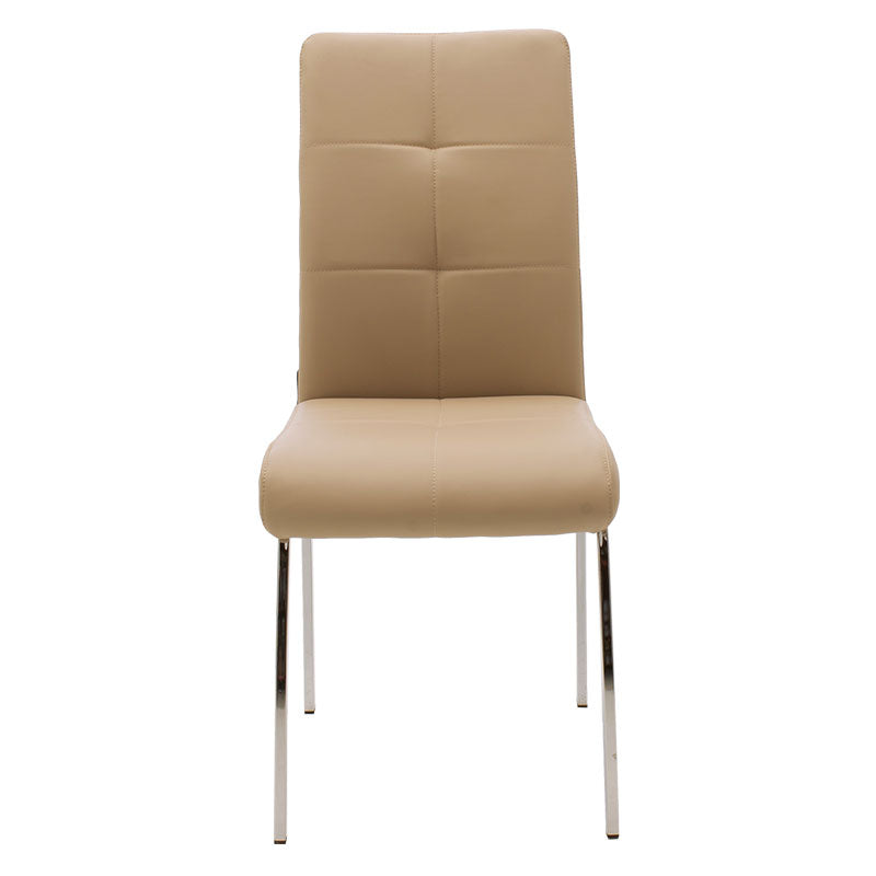 Chair Ariadne pakoworld PU mocha-chrome leg