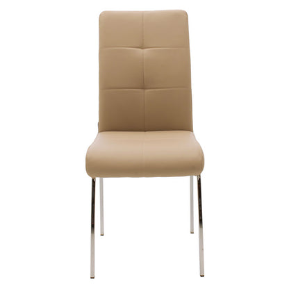 Chair Ariadne pakoworld PU mocha-chrome leg