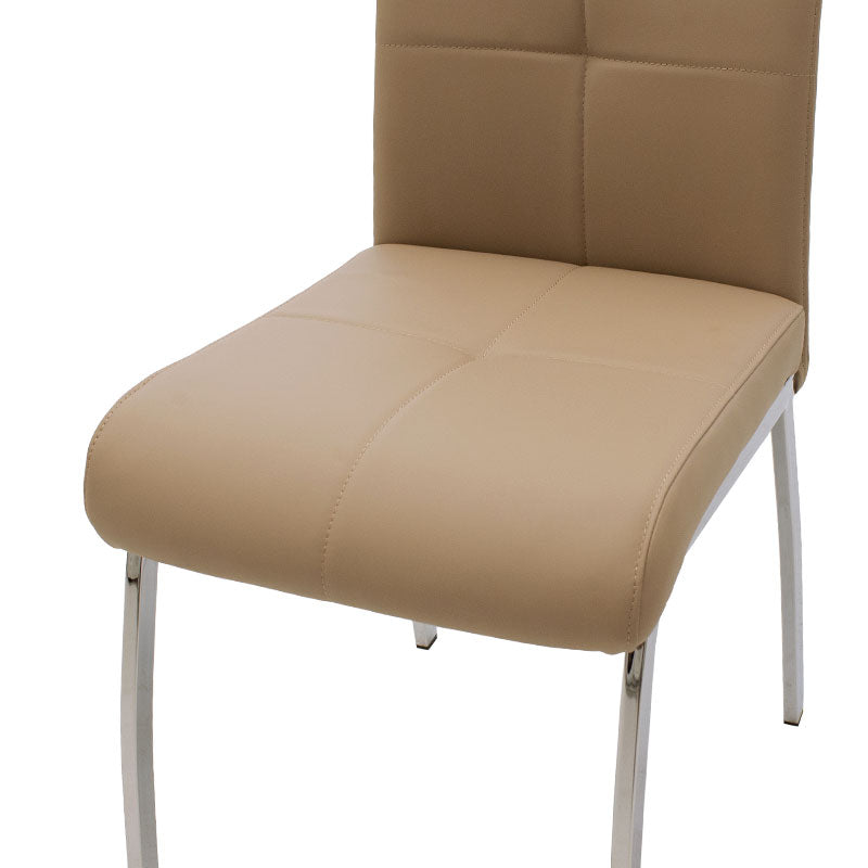 Chair Ariadne pakoworld PU mocha-chrome leg