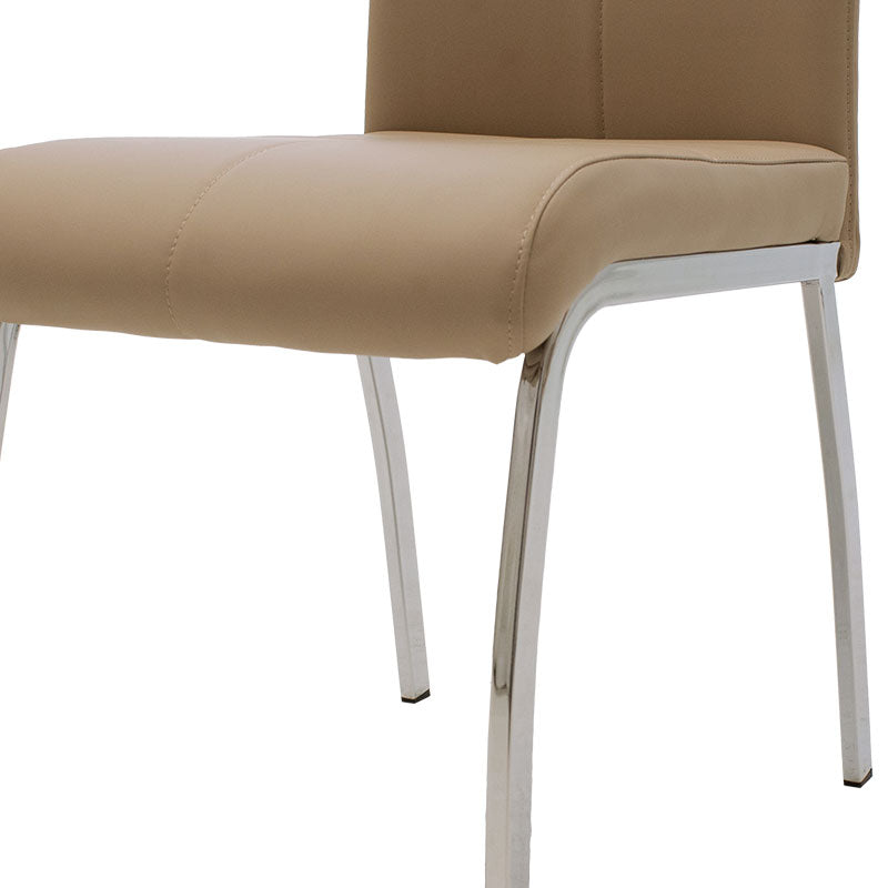 Chair Ariadne pakoworld PU mocha-chrome leg