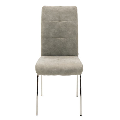 Chair Ariadne pakoworld PU grey-chrome leg