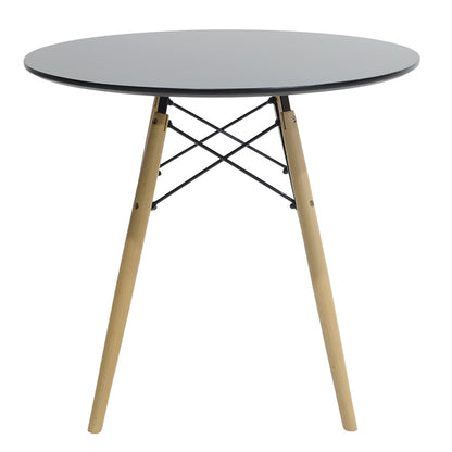 Dining table table Julita pakoworld MDF top black gloss D80cm