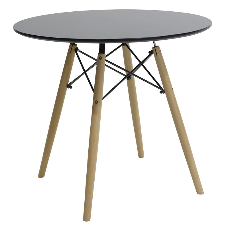 Dining table table Julita pakoworld MDF top black gloss D80cm