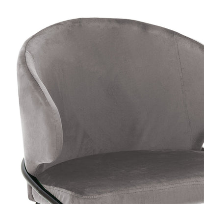 Chair Nalu pakoworld velvet gray-black golden leg