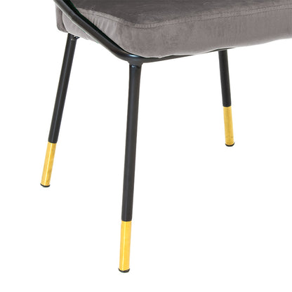 Chair Nalu pakoworld velvet gray-black golden leg