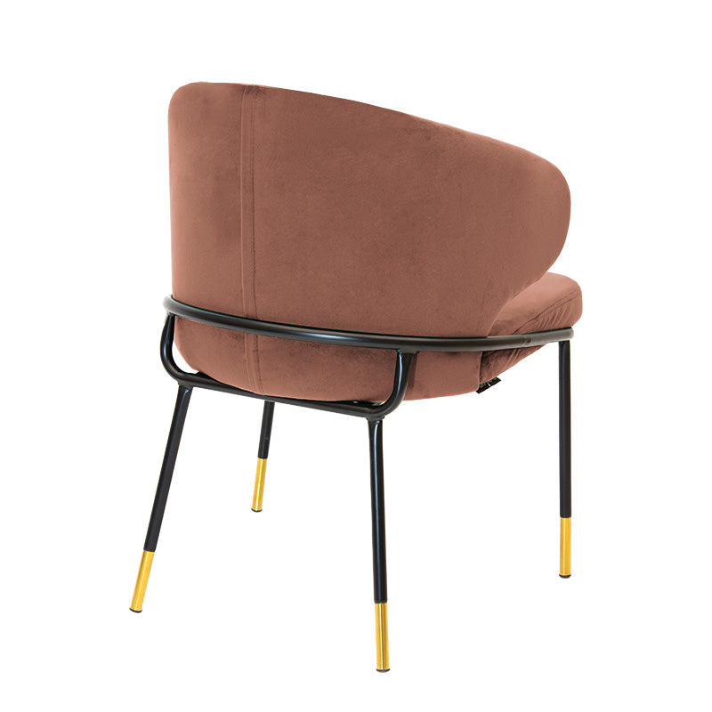 Chair Nalu pakoworld velvet rotten apple-black golden leg