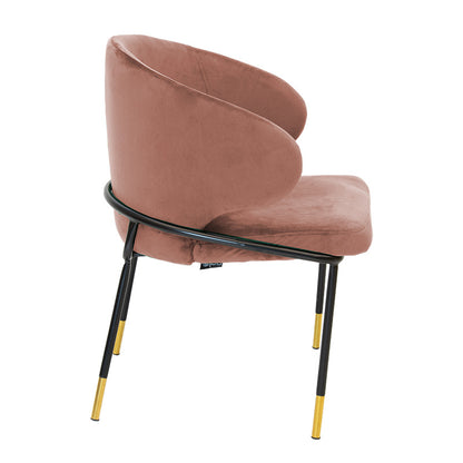 Chair Nalu pakoworld velvet rotten apple-black golden leg